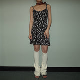 Black floral pattern dress