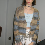 Striped Fringed Cardigan