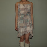Bohemian Style Plaid Patchwork Dress