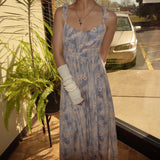 Floral Print Tie-Strap Dress