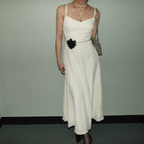 White Floral Long Dress