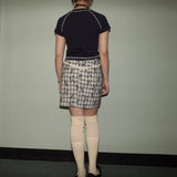Butterfly Lace irregularly cut short skirt