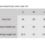 Regina Rhinestone Crop Cami Top