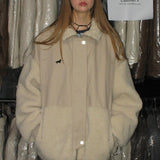 Splice Faux Lambswool Coat
