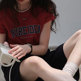 Pure Idea Graphic Basic T-Shirt / Red