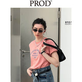 1867 Witch Mirror Basic Graphic Short Sleeve T-Shirt / Pink