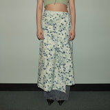 Green Floral Pattern Half-slip Skirt