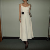 White Floral Long Dress