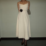 White Floral Long Dress