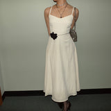 White Floral Long Dress