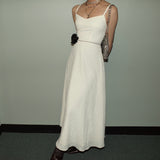White Floral Long Dress