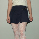 Navy Blue Schoolgirl Pleated Skorts