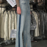 Blue Side Line Denim Jeans