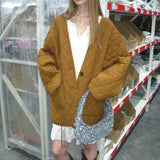 Caramel Quilted Cotton Coat