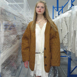 Caramel Quilted Cotton Coat