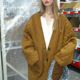 Caramel Quilted Cotton Coat