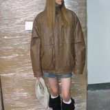 Faux Leather Winter Jacket