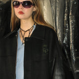 Spliced Faux leather Jacket