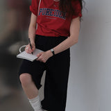 Pure Idea Graphic Basic T-Shirt / Red