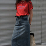 Tran'Quille La Mer Boxy T-Shirt / Red