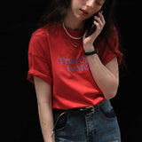 Tran'Quille La Mer Boxy T-Shirt / Red