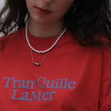 Tran'Quille La Mer Boxy T-Shirt / Red