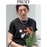 Tiger House Graphic Basic Short Sleeve T-Shirt / Black