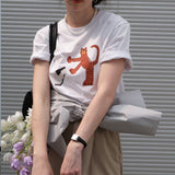 Tiger House Graphic Basic T-Shirt / White