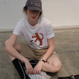 Tiger House Graphic Basic T-Shirt / White