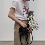Tiger House Graphic Basic T-Shirt / White