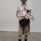 Tiger House Graphic Basic T-Shirt / White