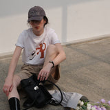 Tiger House Graphic Basic T-Shirt / White