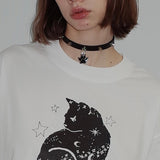 Black Cat Boxy T-shirt