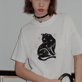 Black Cat Boxy T-shirt