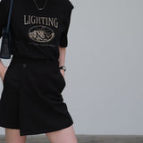 Lighting Basic Short Sleeve T-Shirt / Black
