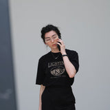 Lighting Basic Short Sleeve T-Shirt / Black