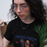 1986 Two Dogs Graphic Basic T-Shirt / Black