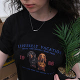 1986 Two Dogs Graphic Basic T-Shirt / Black