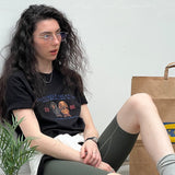 1986 Two Dogs Graphic Basic T-Shirt / Black