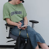 Ordinary Graphic Oversized Short Sleeve T-Shirt / Green