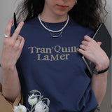 Tran'Quille La Mer Boxy Short Sleeve T-Shirt / Blue