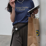 Tran'Quille La Mer Boxy Short Sleeve T-Shirt / Blue