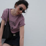 Lighting Basic T-Shirt / Mauve