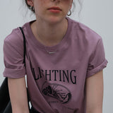 Lighting Basic T-Shirt / Mauve