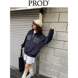 Loose Fit 1987 Quarter Zip Sweatshirt / Navy Blue