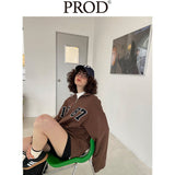 Loose Fit 1987 Quarter Zip Sweatshirt / Caramel Brown