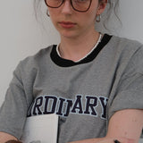 Ordinary Oversized T-Shirt / Gray Black