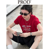 1786 April Day Graphic Basic T-Shirt / Red