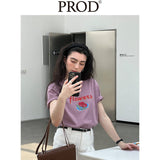 Rose Flower Graphic Basic T-Shirt / Mauve