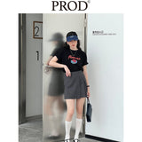Rose Flower Graphic Basic T-Shirt / Black